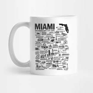 Miami Florida Map Mug